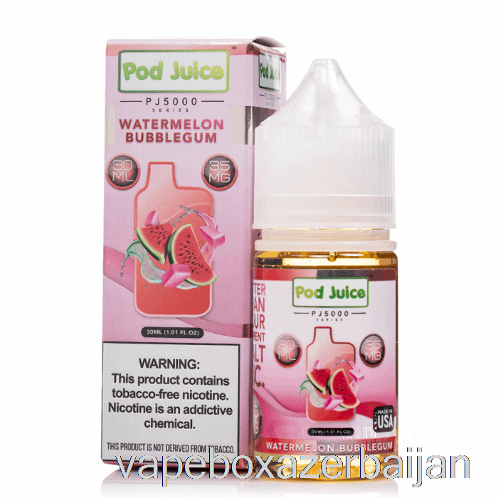 Vape Box Azerbaijan Watermelon Bubblegum - Pod Juice PJ5000 - 30mL 55mg